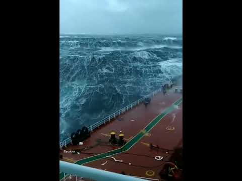 Ship Sailing in Rough Weather - Rough Weather at Sea - Huge Waves Very Rough Sea #shorts