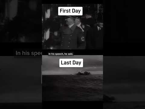 Video footage of both the first and last day of the WW2 Battleship Bismarck #shorts